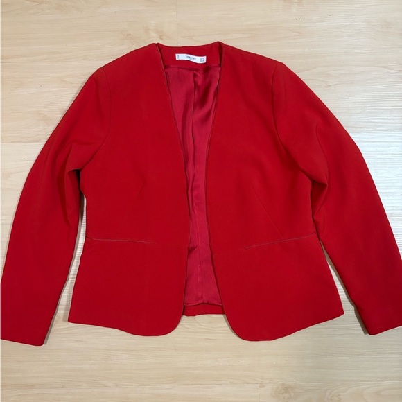 Mango Vibrant Red Women's Blazer - Picture 3 of 6